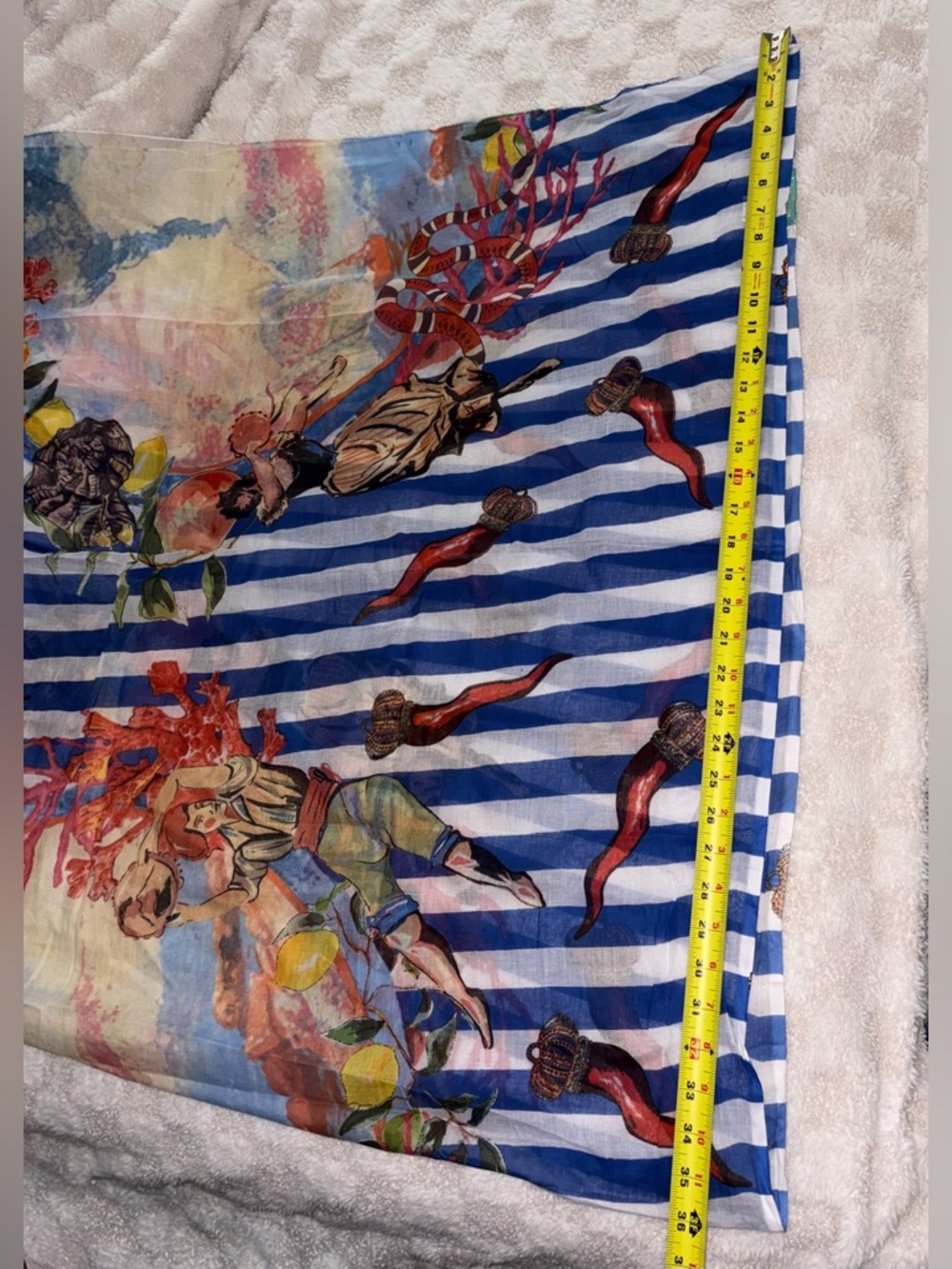 Antica Sartoria by Giacomo
Cinque Oversized Scarf Blue + White • 72” x 44” - Picture 6 of 9